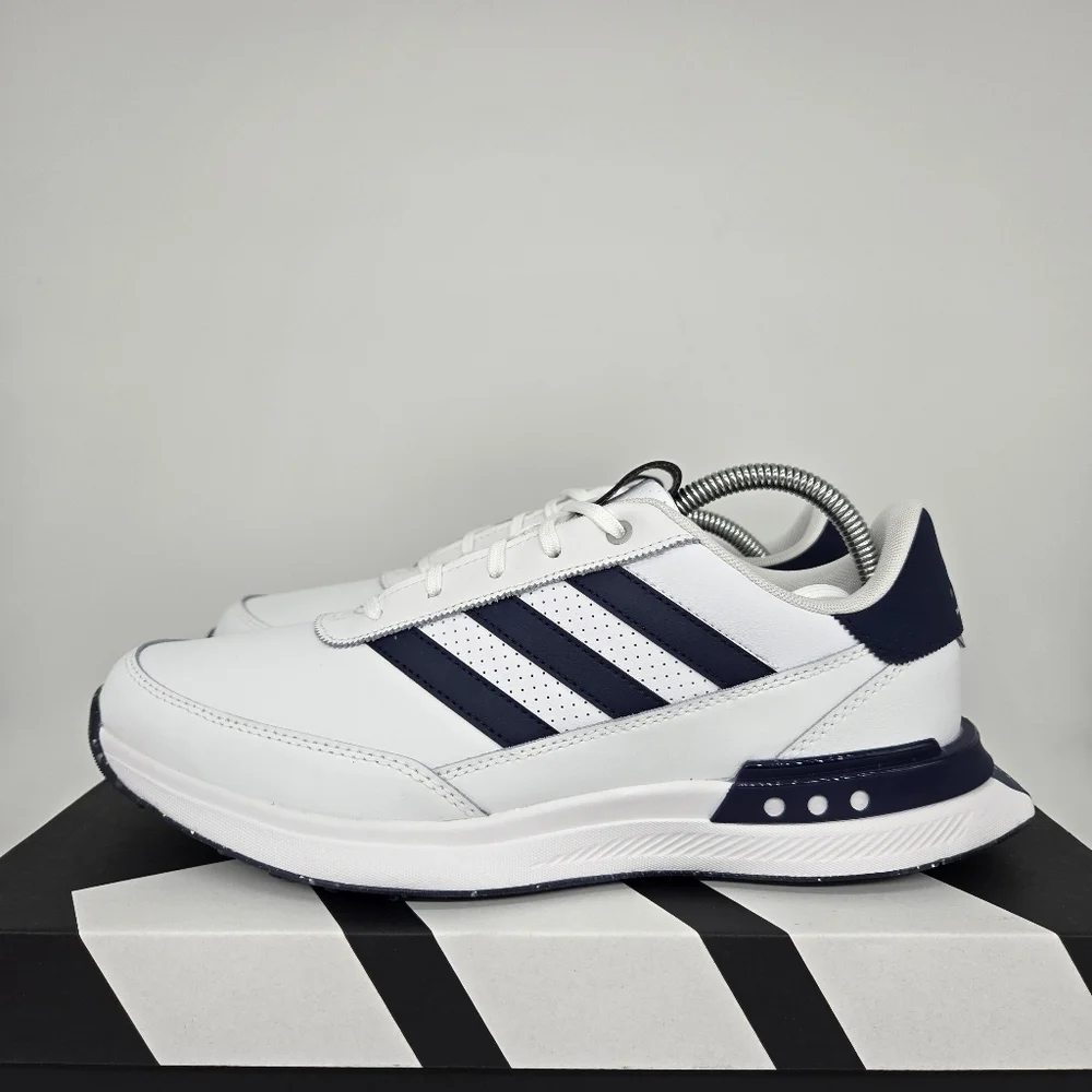 New adidas S2G Spikeless Leather 24 Golf White Navy Men's Shoes Size 10